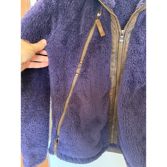 Kuhl Women's Flight Jacket Sherpa Fleece Hooded Zip Up Purple Size Small - Picture 3 of 7
